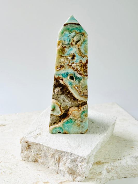 Blue Aragonite tower