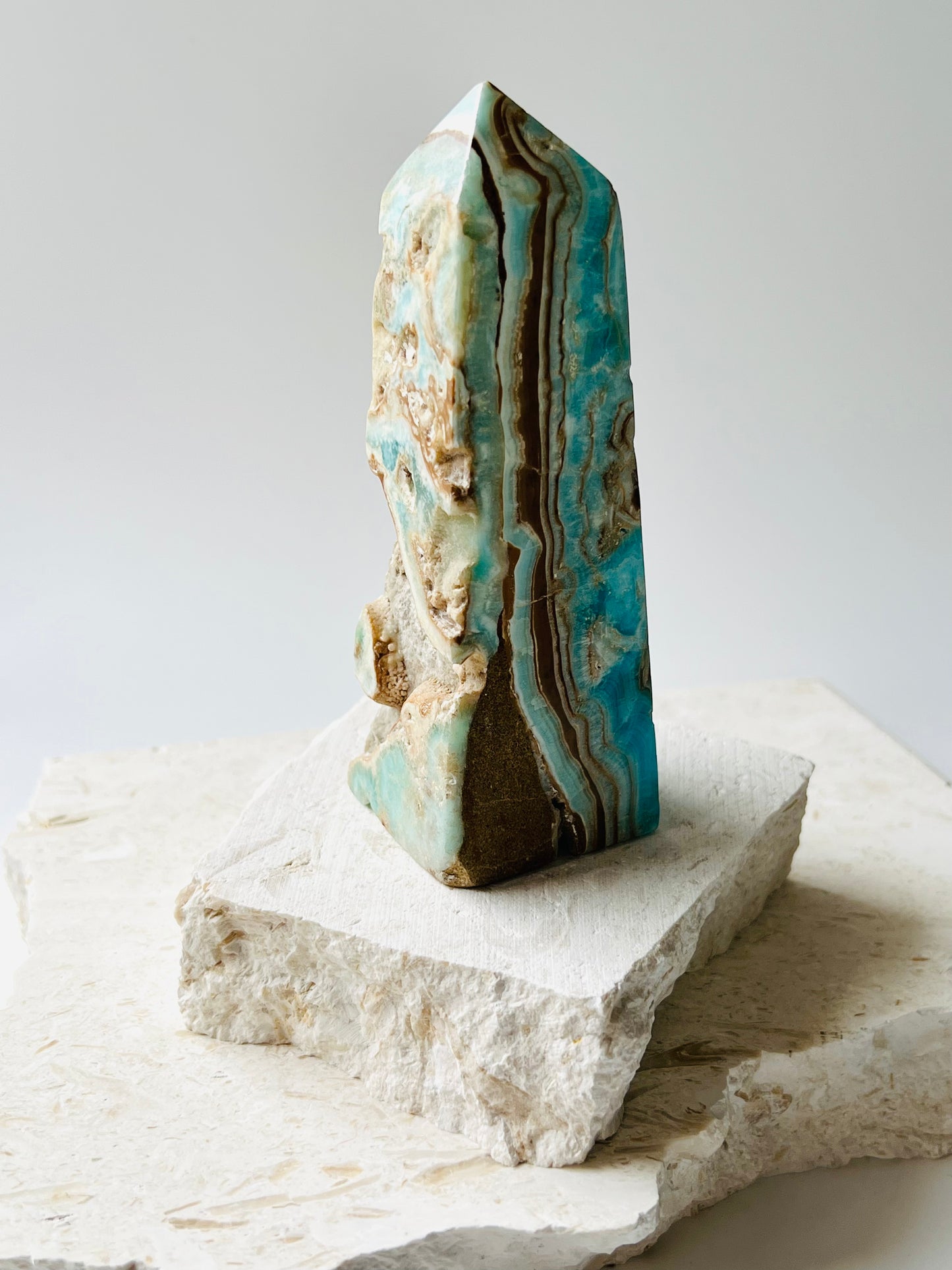 Blue Aragonite tower