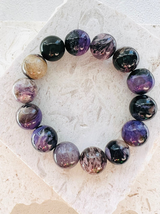 Charoite 14 mm bracelet