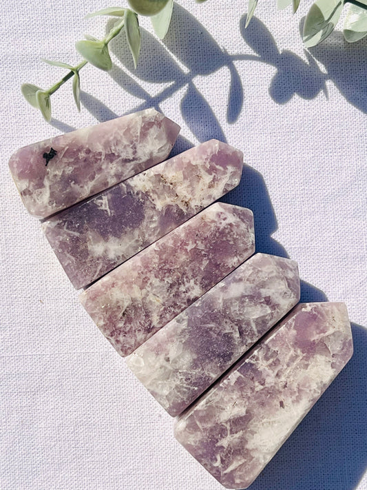 Lepidolite Tower - Zoee Crystals