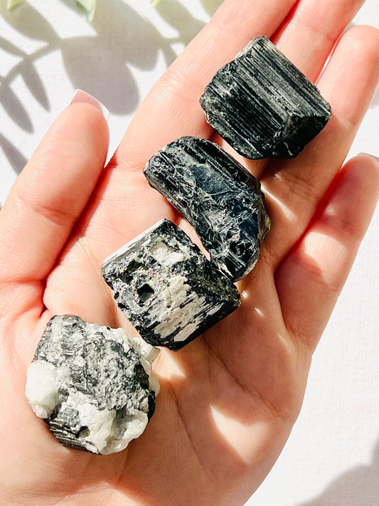 Black Tourmaline Mini Raw - Zoee Crystals